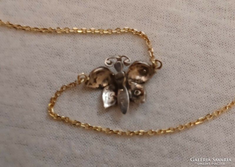 Türkizzel és gyönggyel ékített antik arany és ezüst nyakék