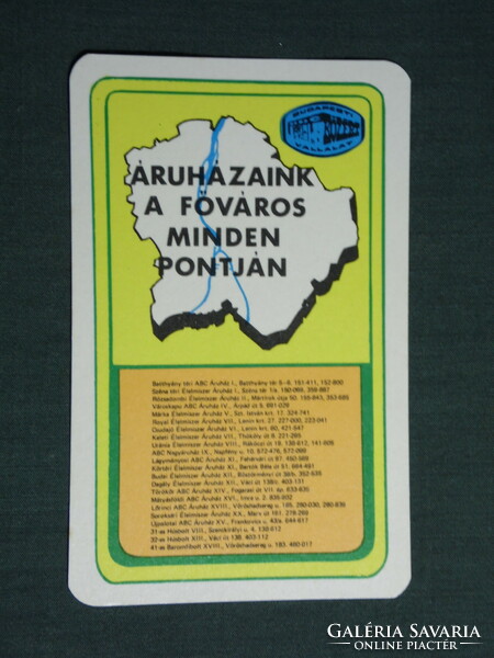 Card calendar, Pest county caterer, calamari restaurant, tavern, wine bar, Budapest, 1980, (4)