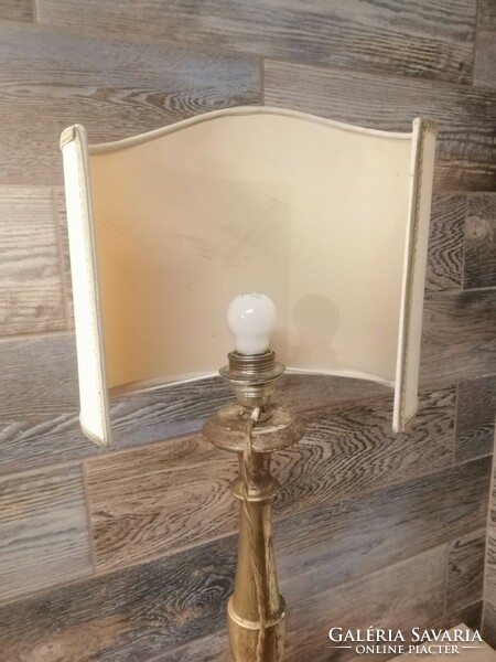 Baroque-style, gilded wooden table lamp 86 cm.