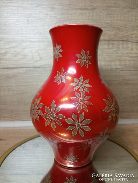 Zsolnay multi-fired eosine vase c1950