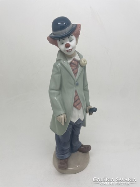 Lladro clown with violin 5472 Spanish porcelain 22.5Cm