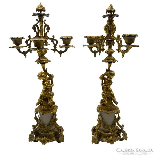 French gilded candle holder m01190