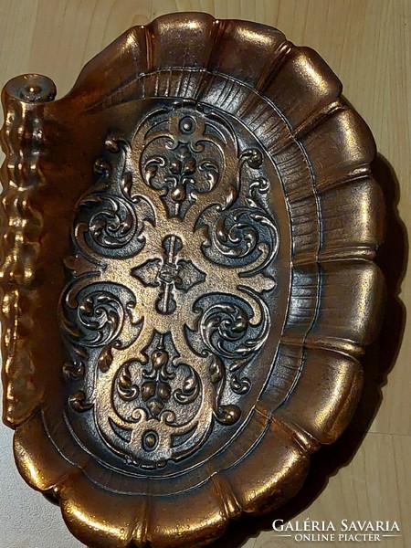 Szecessziós bronz falikép vagy asztalközép