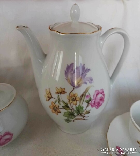 Vintage floral coffee set - marked