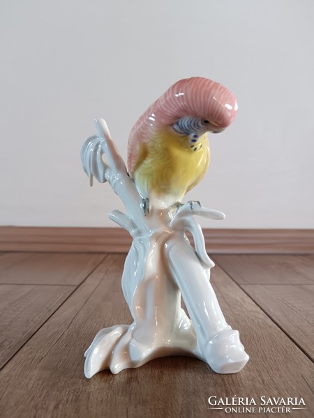 Antique porcelain parrot