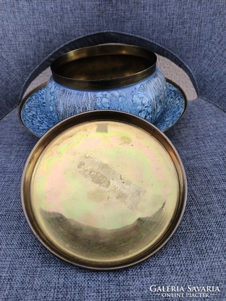 Vintage enameled storage container. Bonbon, candy holder negotiable.