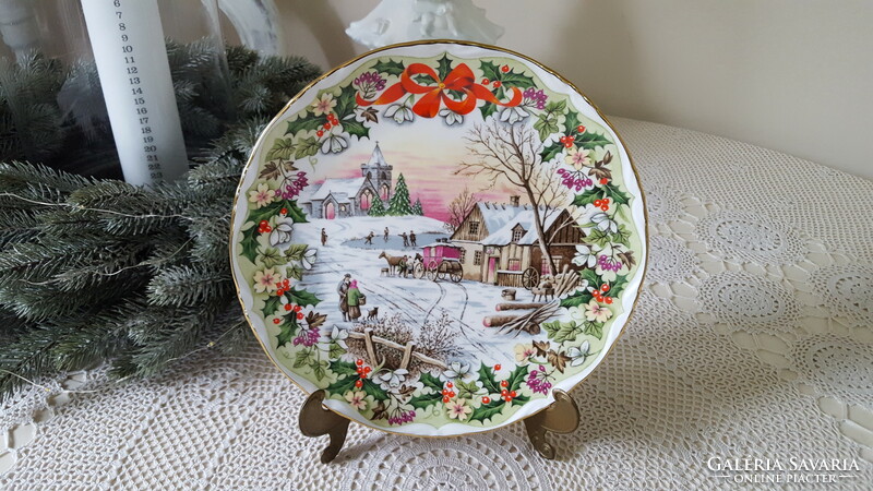 Royal Albert porcelán karácsonyi tányér