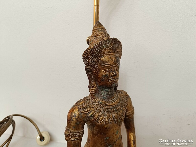 Antique Buddha Buddhist Burmese statue table lamp with shade 453 8236