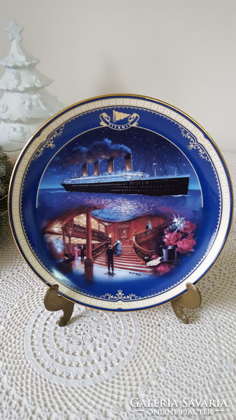 Titanic,"A nagy lépcsőház"dekoratív limitált porcelán gyűjtői tányér