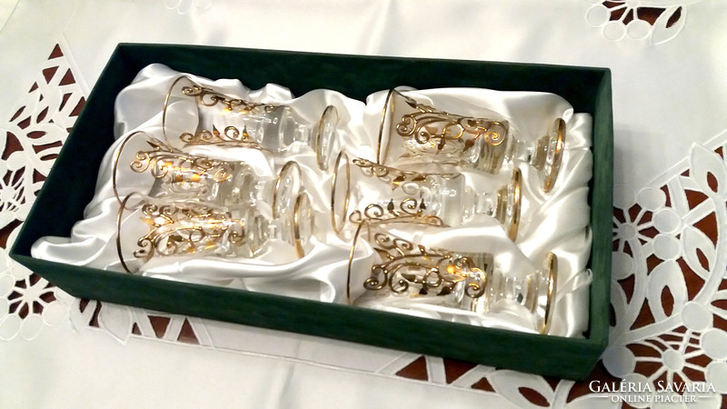 Liqueur glasses in a gift box