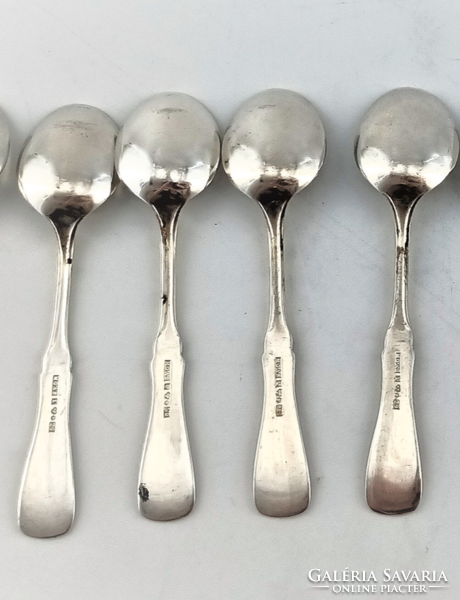 6 silver spoons in a gift box as a gift