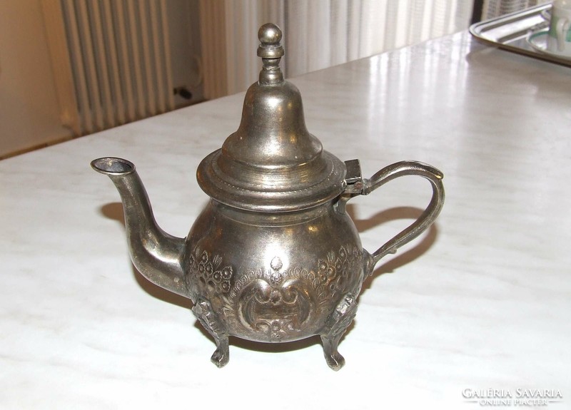 Silver-plated oriental small jug with pouring mark
