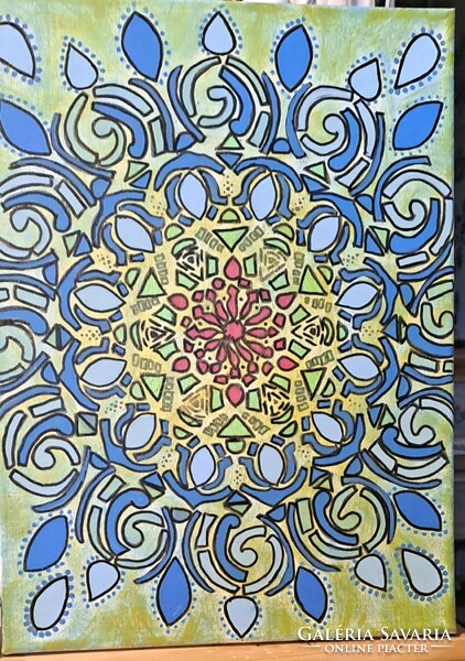 Mandala festmény vászon