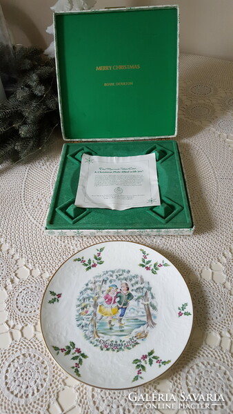Royal Doulton porcelán karácsonyi tányér,1977