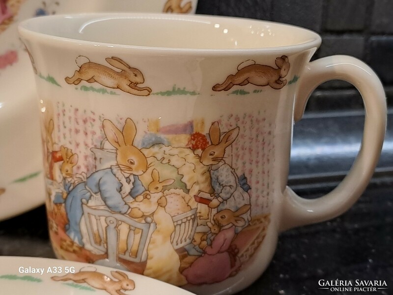 Royal doulton English children's china tableware bunnykins 1984 bunny plates mugs