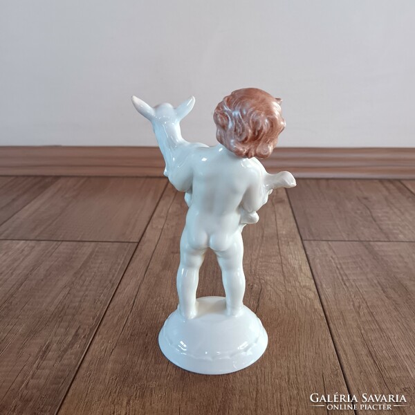 Antique Rosenthal porcelain boy with goat