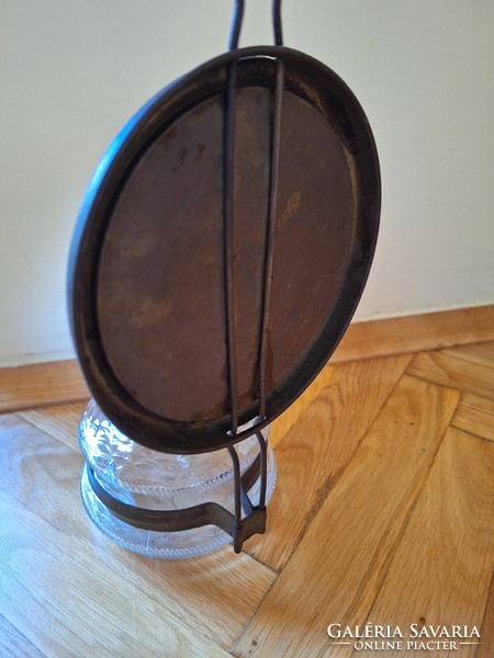 Régi tükrös petróleum lámpa