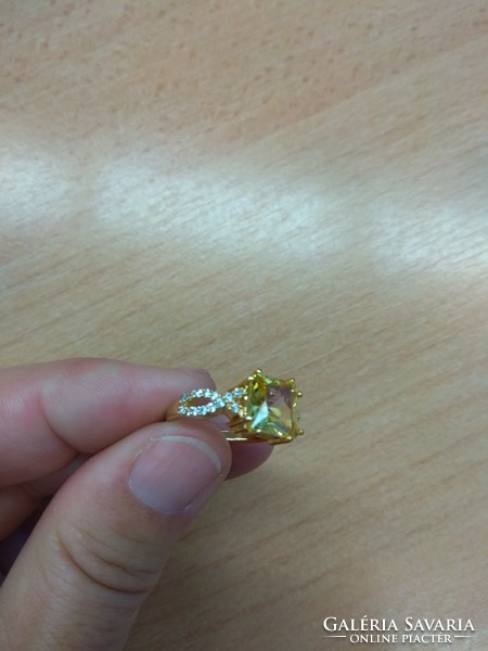 Silver, gold-plated ring