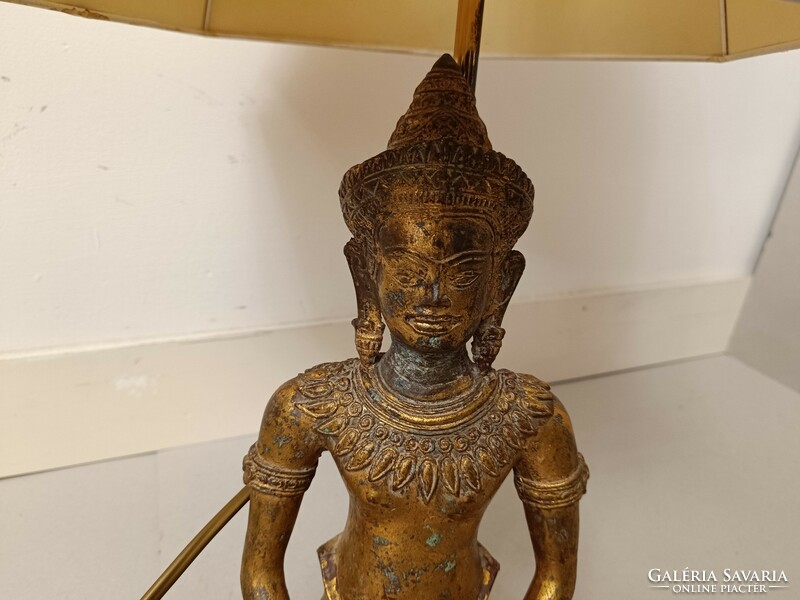 Antique Buddha Buddhist Burmese statue table lamp with shade 453 8236