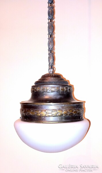 Art Nouveau bronze ceiling lamp negotiable!