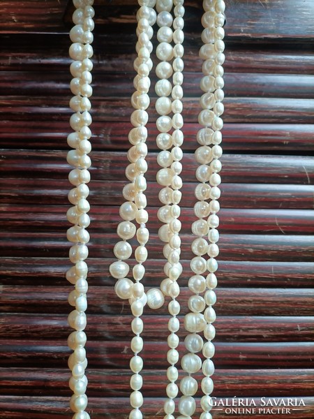 160 + 120 Cm long real pearls, chanel style