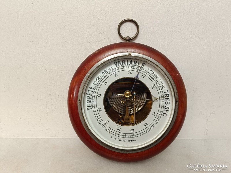 Antique barometer circular wall with French inscription not working 452 8190