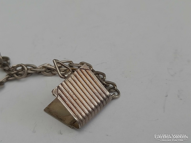 Silver-plated bracelet with silver pendant