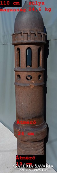 Antique Zsolnay chimney, roof decoration