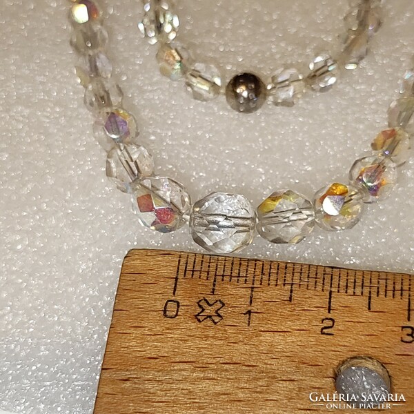 Aurora borealis crystal necklace with 42.5cm bracelet