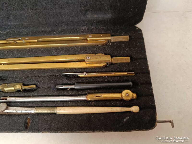 Antique stationery pen marker set in original school box drawing writing tool 481 8279