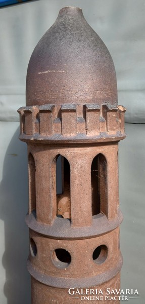 Antique Zsolnay chimney, roof decoration