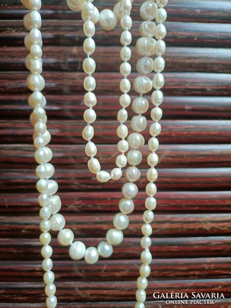 160 + 120 Cm long real pearls, chanel style