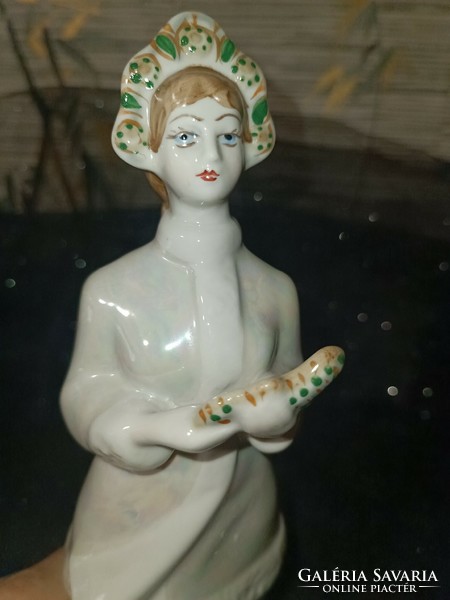 Marked large porcelain lady