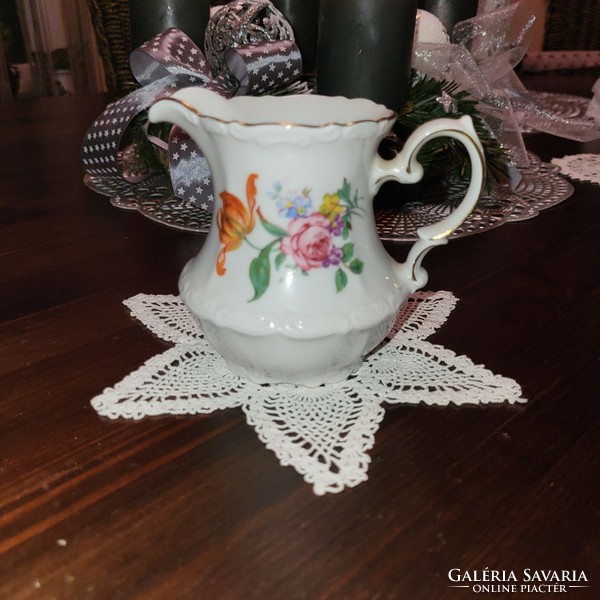 Mitterteich Bavarian porcelain, floral milk jug, cream jug
