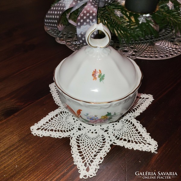 Mitterteich Bavarian porcelain, sugar bowl with floral lid