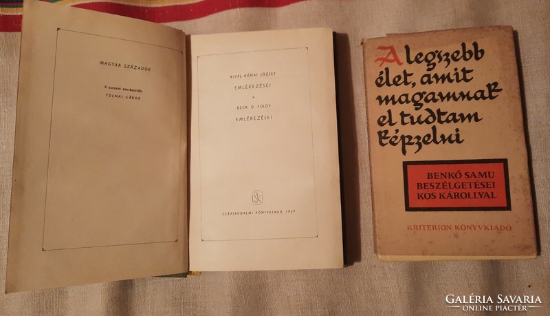 Memoirs of József Rippl-rónai/ beck ö. Fílöp + Károly kós: the most beautiful life,... (2 Pieces)