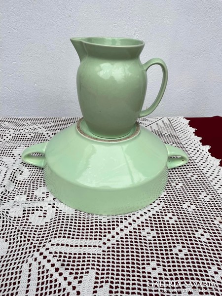 Granite rare scone bowl jug turquoise green bowl stew soup bowl collectors