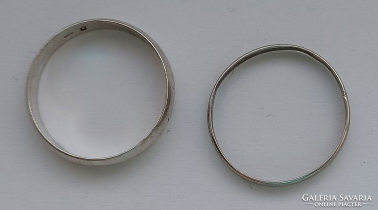 Ezüst eljegyzési gyűrű pár - 925 ezüst karikagyűrű pár