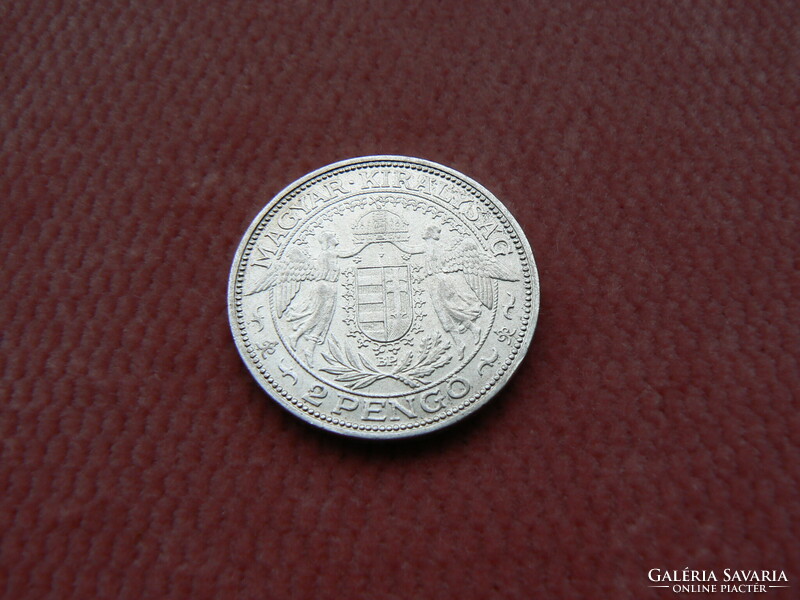 Madonna 1933 silver 2 pengő coin, Kingdom of Hungary, original!