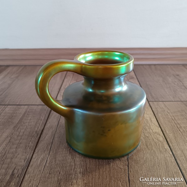 Old Zsolnay eosin glazed modern candle holder