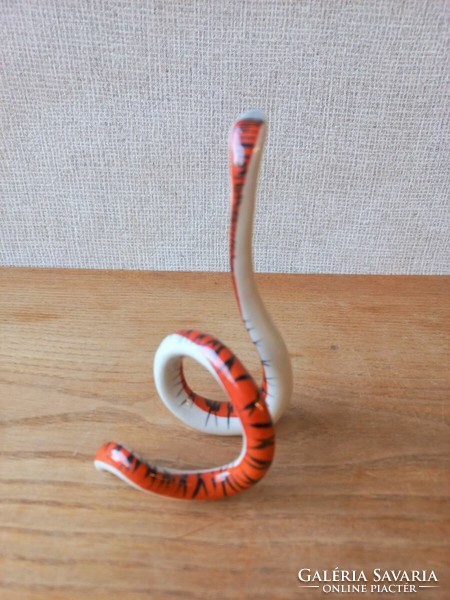 Retro Hungarian stoneware porcelain. Snake. Antonia Ozz sábo