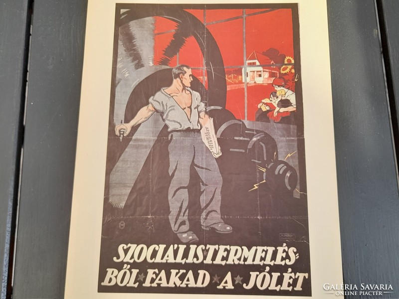 1,-Ft Szovjet soviet kommunista tanácsköztársaság mozgalmi plakát offset 13.