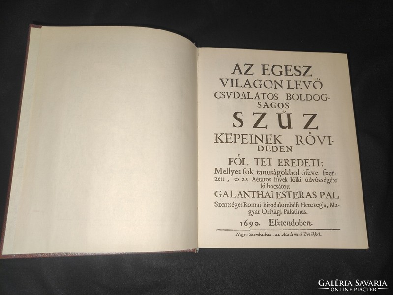 Esterházy Pál, Az egész világon levő csudálatos Boldogságos Szűz képeinek rövideden föltett eredeti