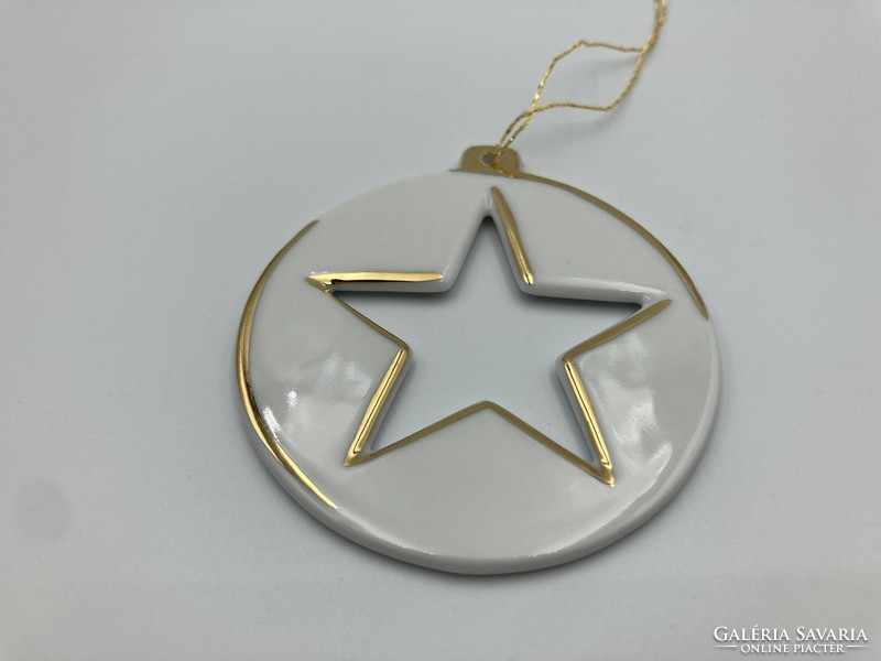Ravenclaw porcelain Christmas tree decoration set, gold-plated