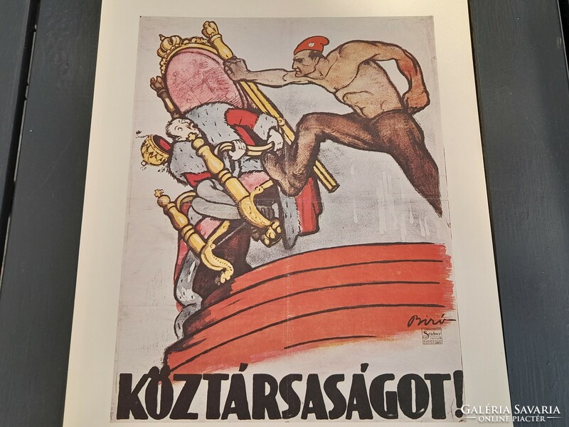1,-Ft Szovjet soviet kommunista tanácsköztársaság mozgalmi plakát offset 9.