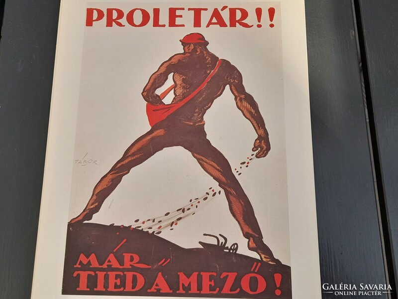1,-Ft Szovjet soviet kommunista tanácsköztársaság mozgalmi plakát offset 15.