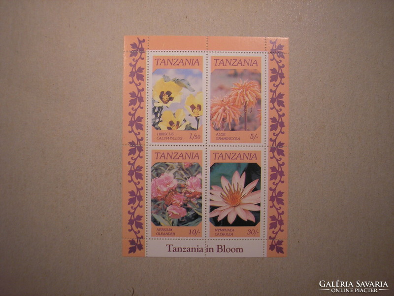 Tanzánia-Flóra, Virágok blokk 1986