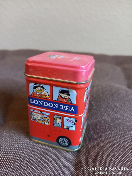 Szép London busz fém teásdoboz (6,7x4,5 cm)