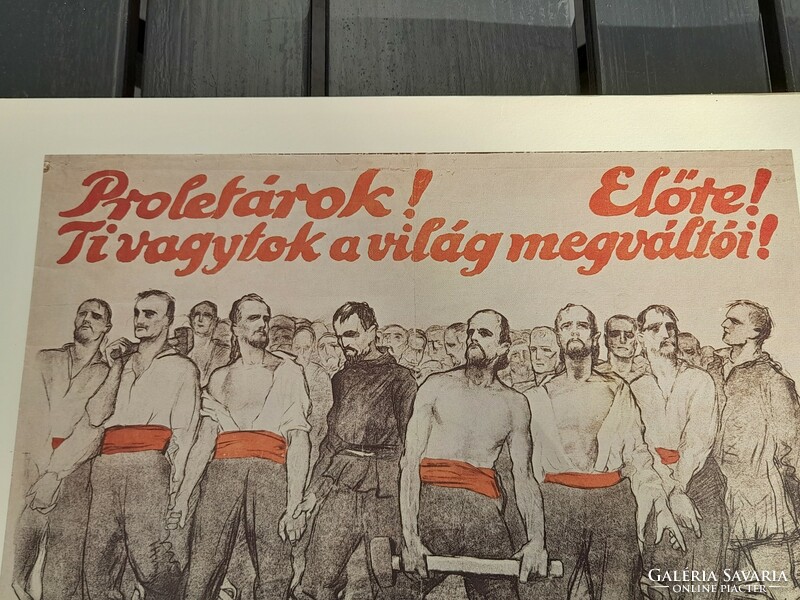 1,-Ft Szovjet soviet kommunista tanácsköztársaság mozgalmi plakát offset 4.