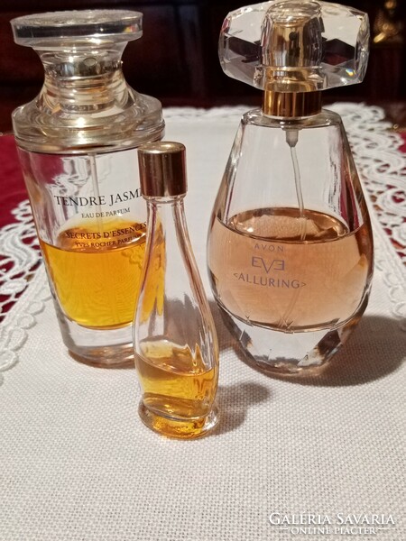 3 Bottle cologne / perfume --- avon, yves rocher and the famous Polish byc moze